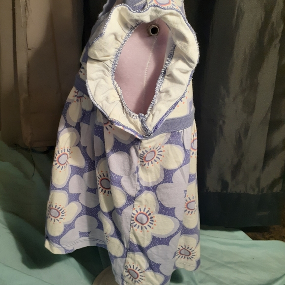 Tea Lilac w/ Flowers Short Sleeved Dress - Picture 3 of 5